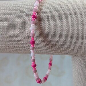 Pink Memory Wire Bracelet